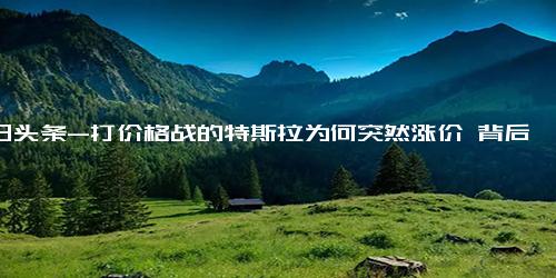 今日头条-打价格战的特斯拉为何突然涨价 背后的原因又是什么？消息